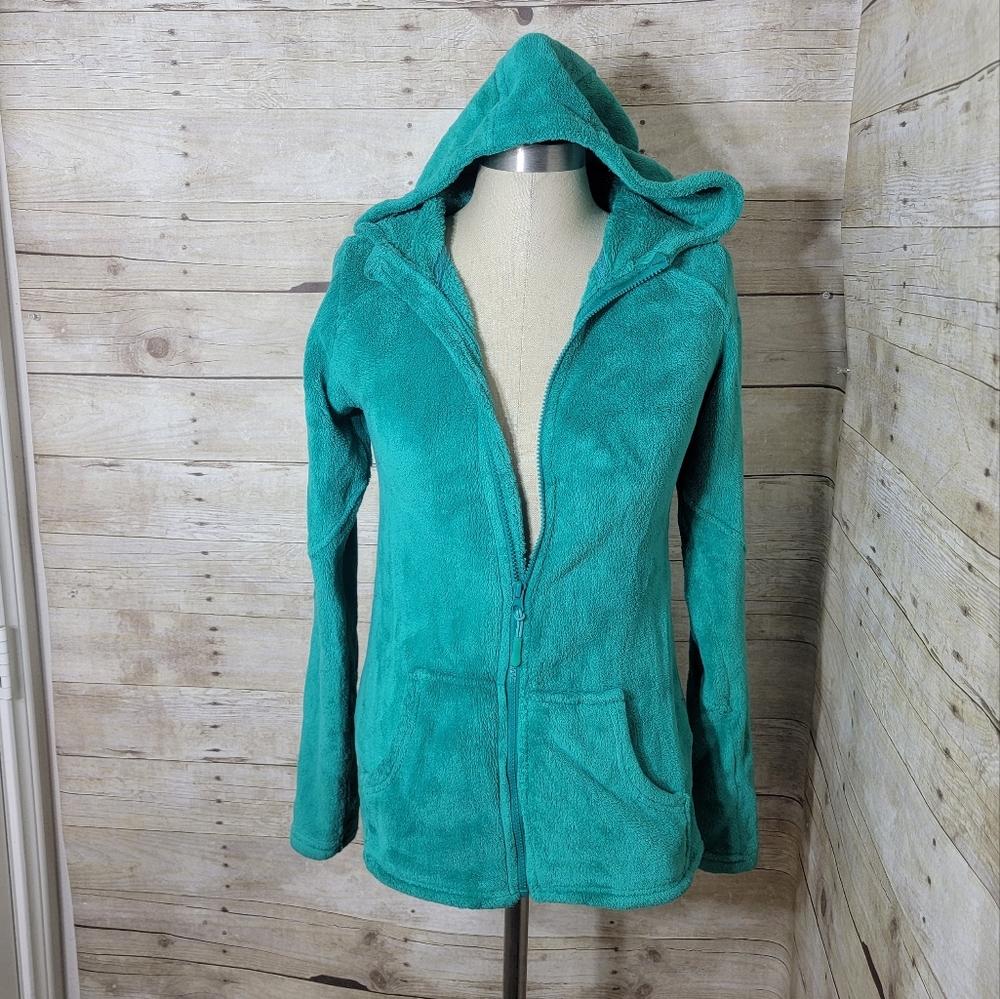 Crivit Teal fleece hoodie. Size M